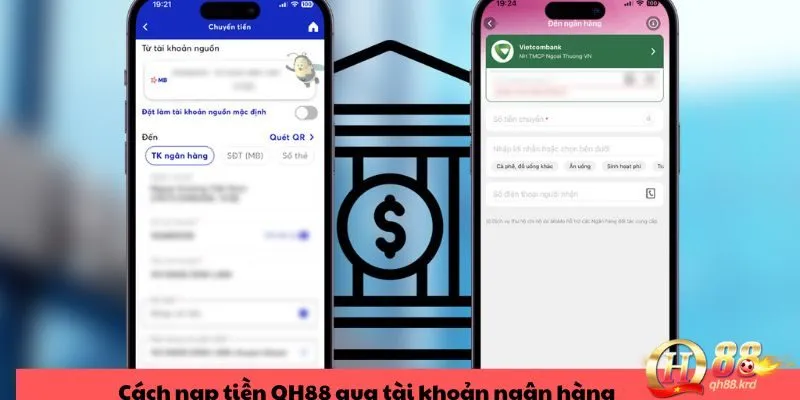 Cách thức nạp tiền thông qua tài khoản ngân hàng